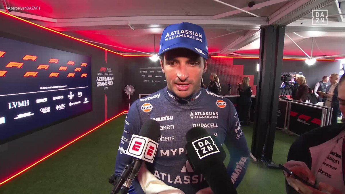 🗣️ Carlos Sainz: "Soñar es gratis, y algunos sueños se cumplen. Eso es lo que me ha enseñado la vida" #AzerbaiyanDAZNF1 🇦🇿
