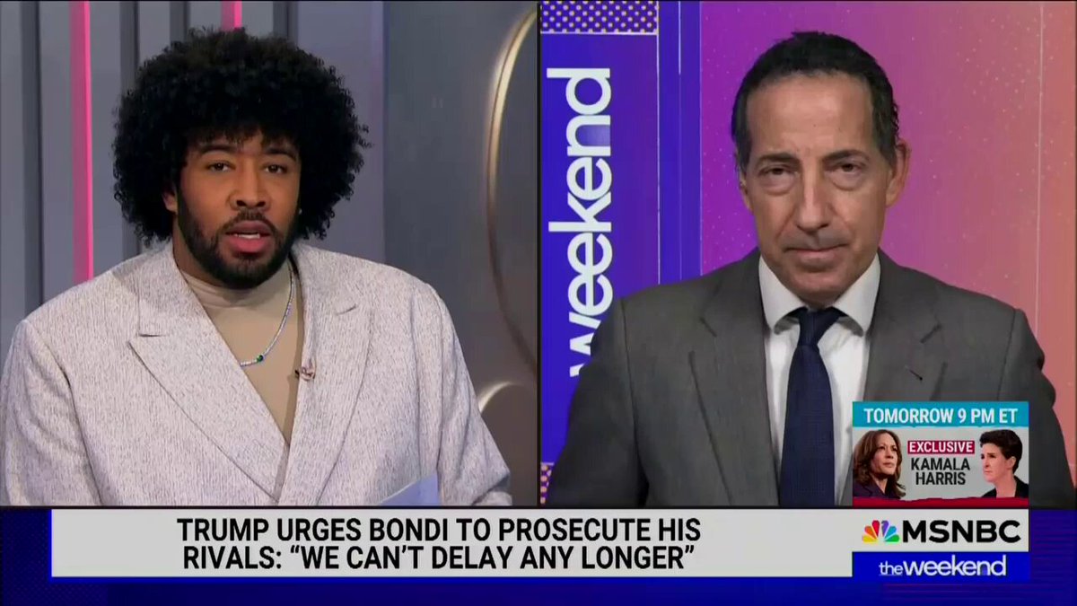 Raskin: "He obviously wants to condition the public to the idea that it's completely legitimate for the president not only to be ordering prosecutions of particular people over the objections of prosecutors, but he wants to condition the public to accepting the idea he can do that in public, openly."