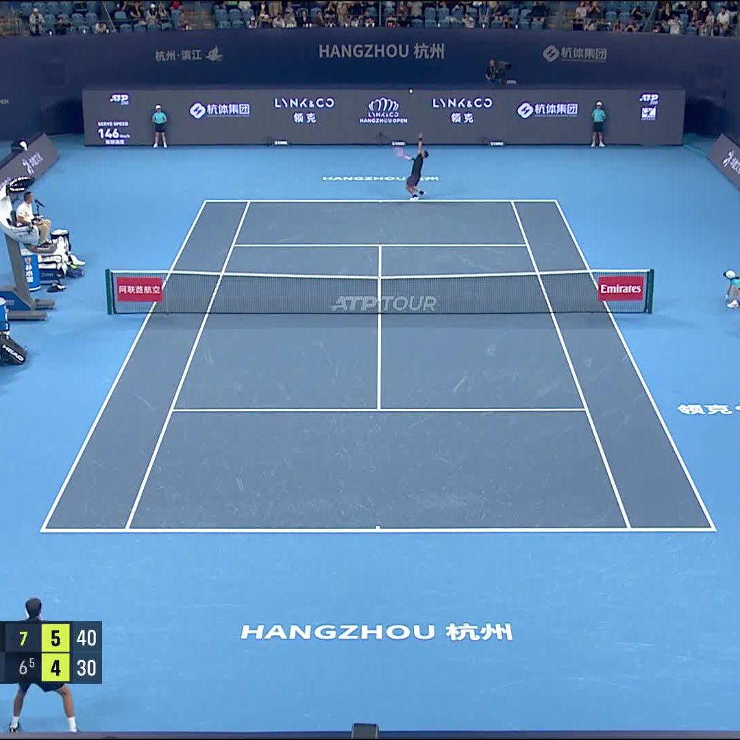 A well-earned victory! 👏 Home favourite Yibing Wu is into the semi-finals! 💪 #HangzhouOpen