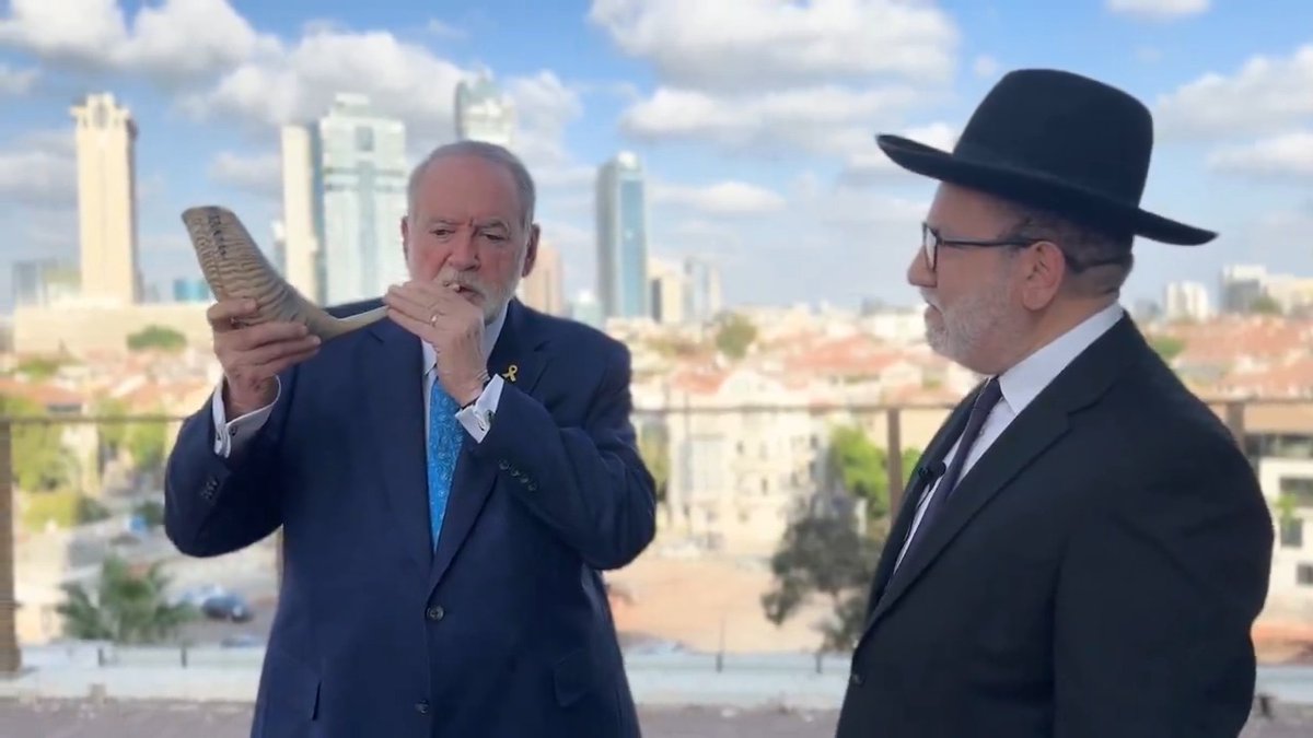 Today we mark the joyous occasion of Rosh HaShanah. We know this has been a trying time for the Jewish people, but we pray that the new year brings renewed blessings and a resurgence of hope. Now, bear with me as Rabbi ShemTov teaches me how to blow the shofar. Shanah Tovah!