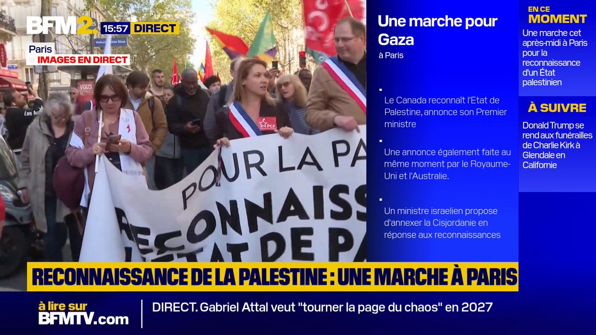🇫🇷🇵🇸 | Manifestantes marchan en París pidiendo el reconocimiento del Estado de Palestina.