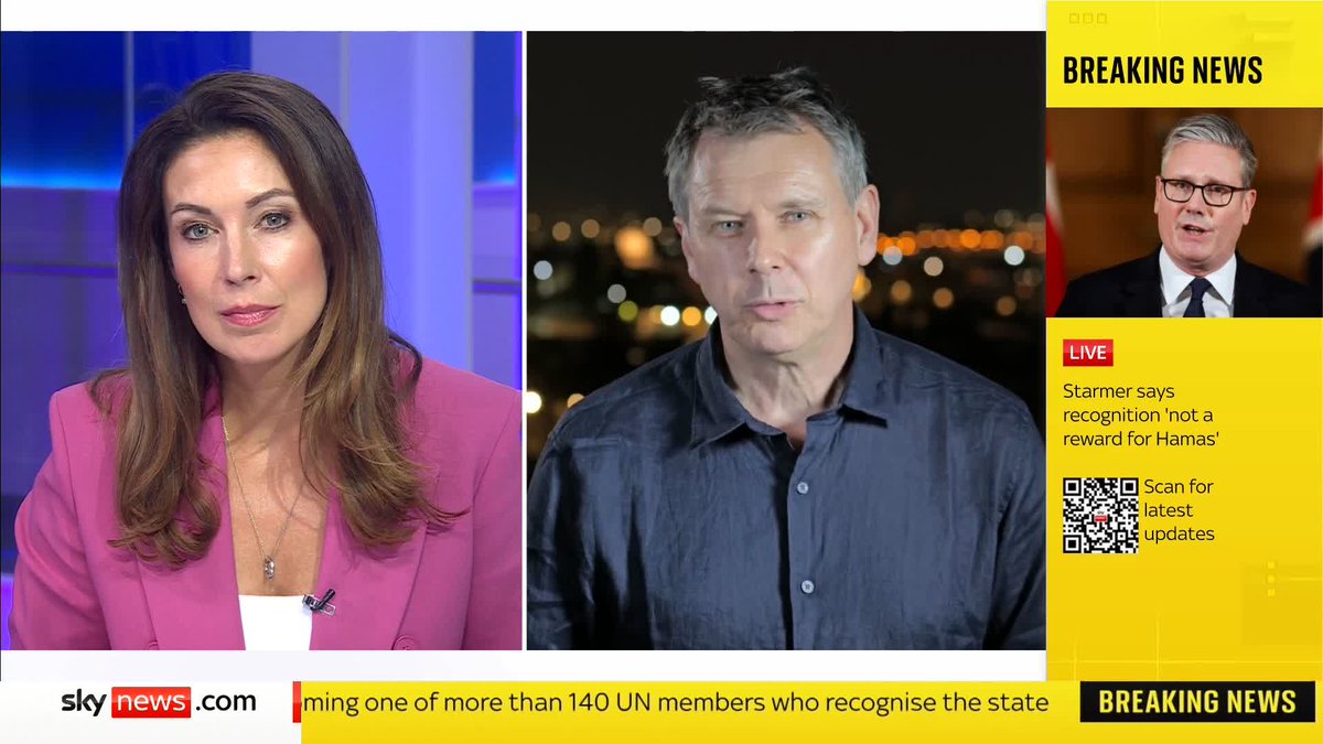 "It will carry weight, and it has created a reaction." Sky's Adam Parsons analyses the potential impact of what Britain's recoginiton of Palestinian statehood could mean for the war in Gaza. 📺 Sky 501, Virgin 602, Freeview 233 and YouTube