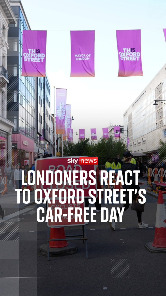 London Mayor Sadiq Khan closed Oxford Street to traffic for a car-free day and public event. Khan is hoping the event will 'showcase the potential' of his plans to pedestrianise the road.