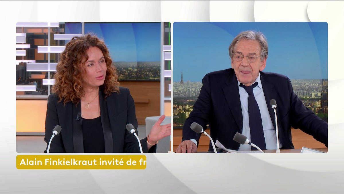 🗣 “J’ai honte de Itamar Ben-Gvir et de Bezalel Smotrich (ministres d’extrême droite israéliens). Je suis sali, je suis souillé en tant que juif”, déclare Alain Finkielkraut, philosophe.
