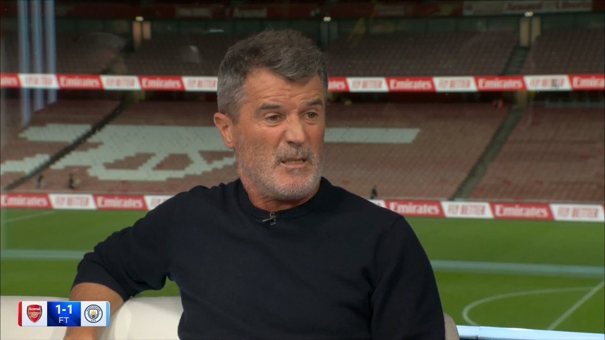 "He says every week that he's proud of his team...he needs to be more critical." Roy Keane says Mikel Arteta praises his team too often 😮