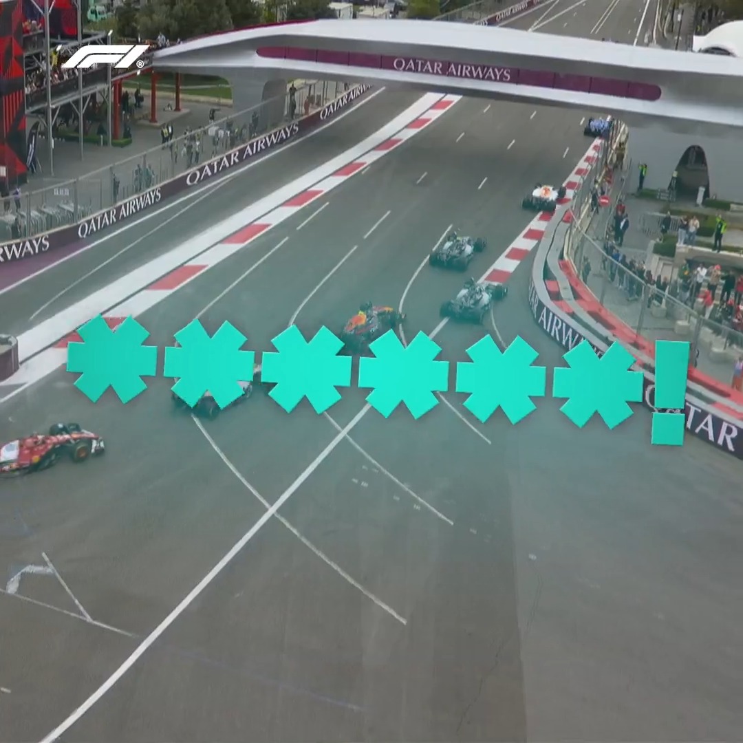 Bold from Antonelli as he takes team mate Russell at the restart 💪 #F1 #AzerbaijanGP