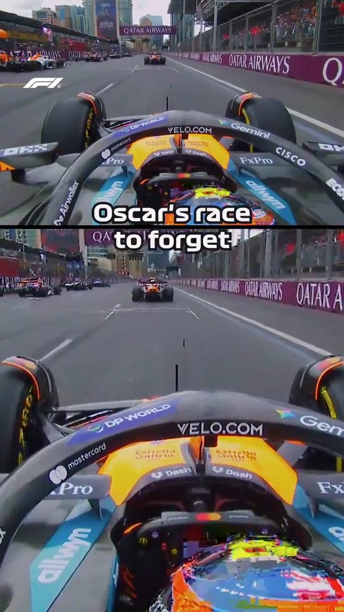 A race to forget for Oscar 😖 #F1 #AzerbaijanGP
