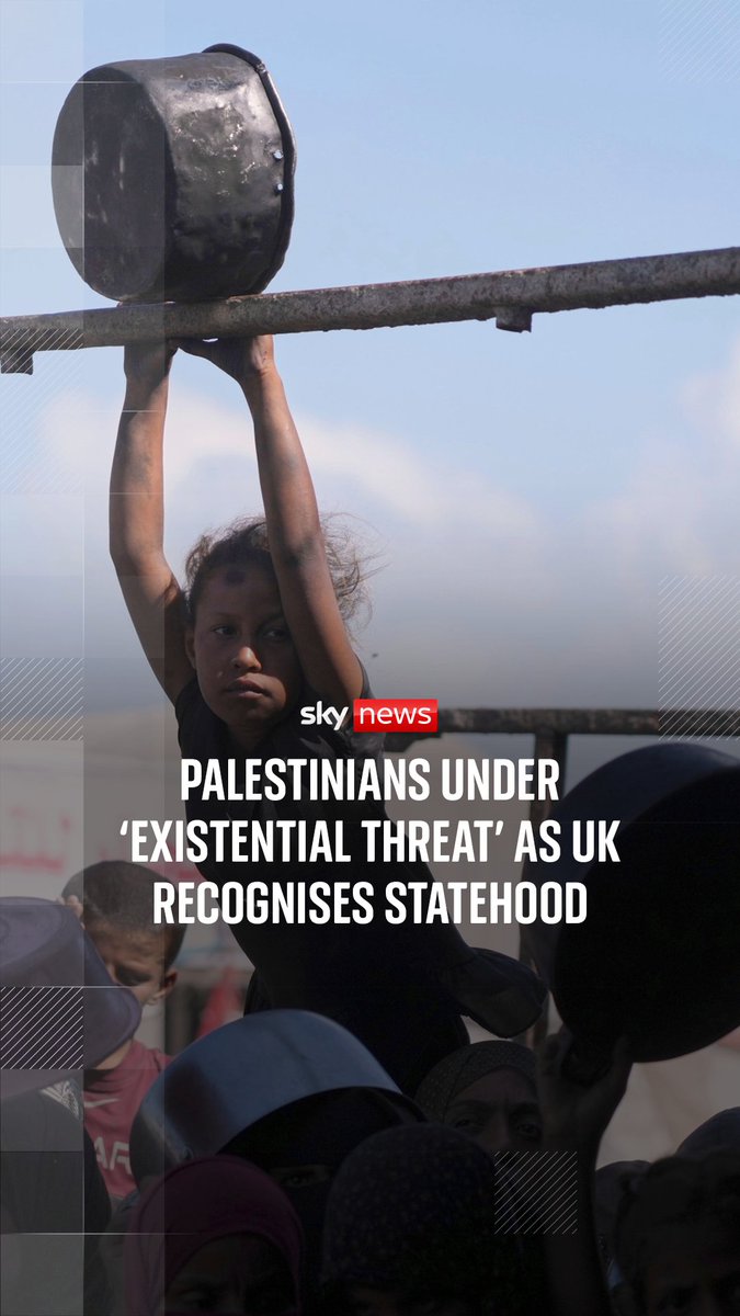 Palestinians are full of hope but also reservations as the UK recognises its statehood, as they look at the prospects of more diplomatic heft, Israel to face greater restraint, and more countries to follow suit. Sky's Adam Parsons explains. 🔗