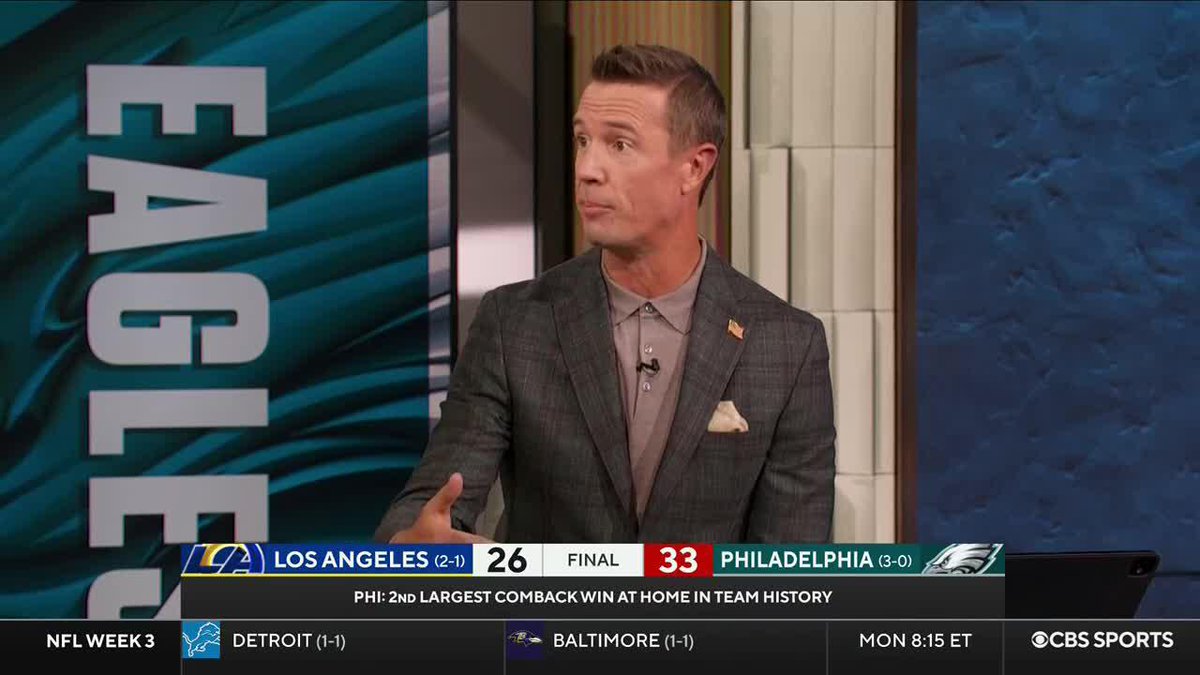 "'We're every bit as good, if not better, than the Philadelphia Eagles.'" - Matt Ryan on what the Rams should be telling themselves after a hard-fought game vs Philly in Week 3