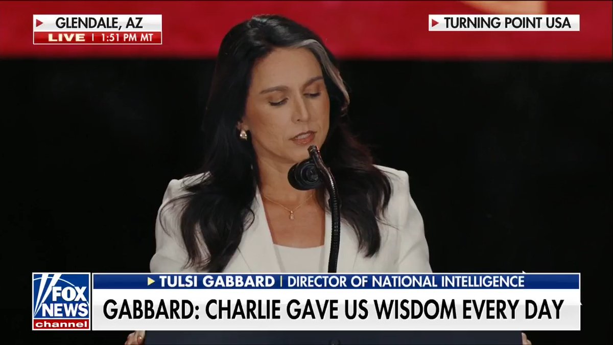TULSI GABBARD: "By trying to silence Charlie, his voice is now louder than ever." "His message is more powerful and impactful than ever."
