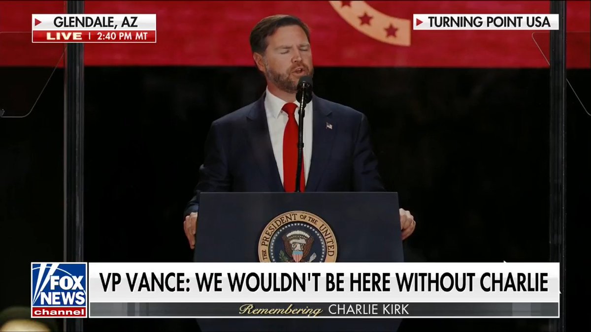 VP VANCE on the impact of Charlie Kirk: "I have talked more about Jesus Christ in the past two weeks than I have my entire time in public life."