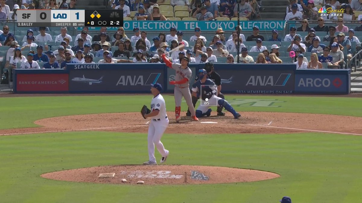 トライネンが8回に3失点で逆転を許す ジャイアンツが8回に逆転 【8回】ジャイアンツ3-1ドジャース 🎥SF Giants on NBCS #ドジャース
