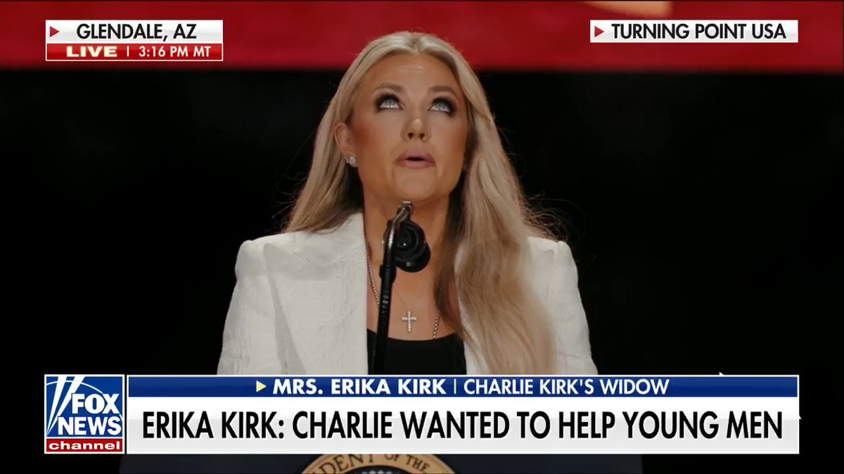 WATCH: Erika Kirk on the suspected assassin who took Charlie Kirk’s life: “That young man, I forgive him.”