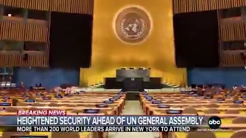 Heightened security across New York City as more than 200 world leaders arrive for the UN General Assembly. Aaron Katersky with the NYPD Counterterrorism unit near UN headquarters, where the expanded patrols are in full effect.