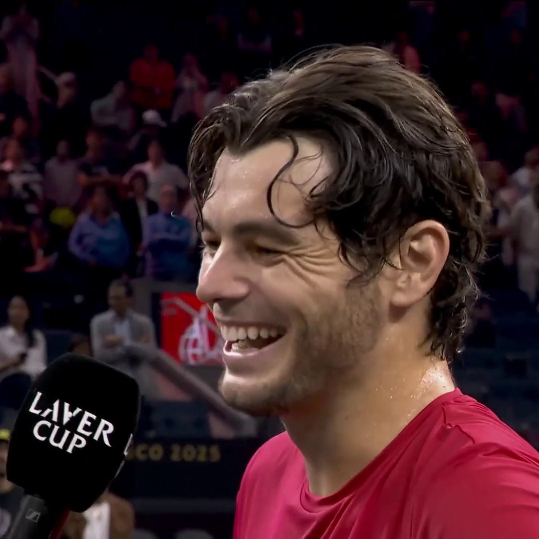 "I don't think Joao's 21 yet, but...." 🤫😂 Taylor Fritz and Team World are ready to celebrate! 🥂🍾 #LaverCup