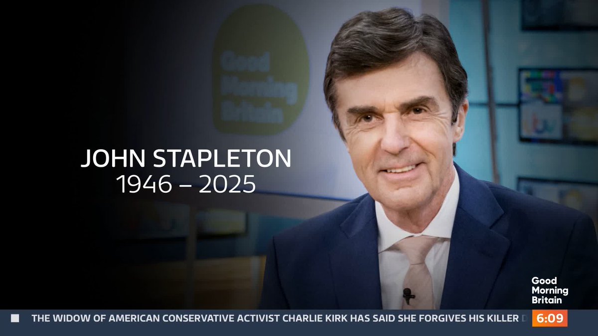 Journalists and broadcasters have paid tribute to veteran TV presenter John Stapleton, who died yesterday, aged 79. He had been admitted to hospital following complications with pneumonia, according to his agent. Liz Summers reports.