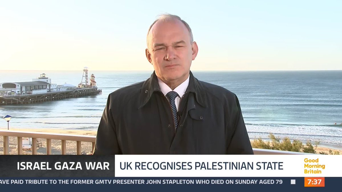 As the UK formally recognises a Palestinian state, Susanna Reid asks Ed Davey why this isn't a massive win for Hamas.