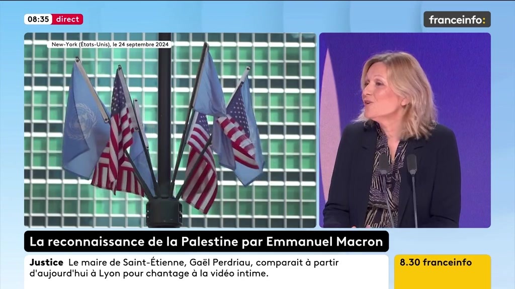 🔴 Reconnaissance d'un État palestinien ➡️ ”Ce que je souhaite, c’est qu’aujourd’hui à New York des pays arabes reconnaissent l’existence d’Israël pour que nous puissions avoir quelque chose d’équilibré pour deux États", dit Yaël Braun-Pivet, présidente de l'Assemblée nationale