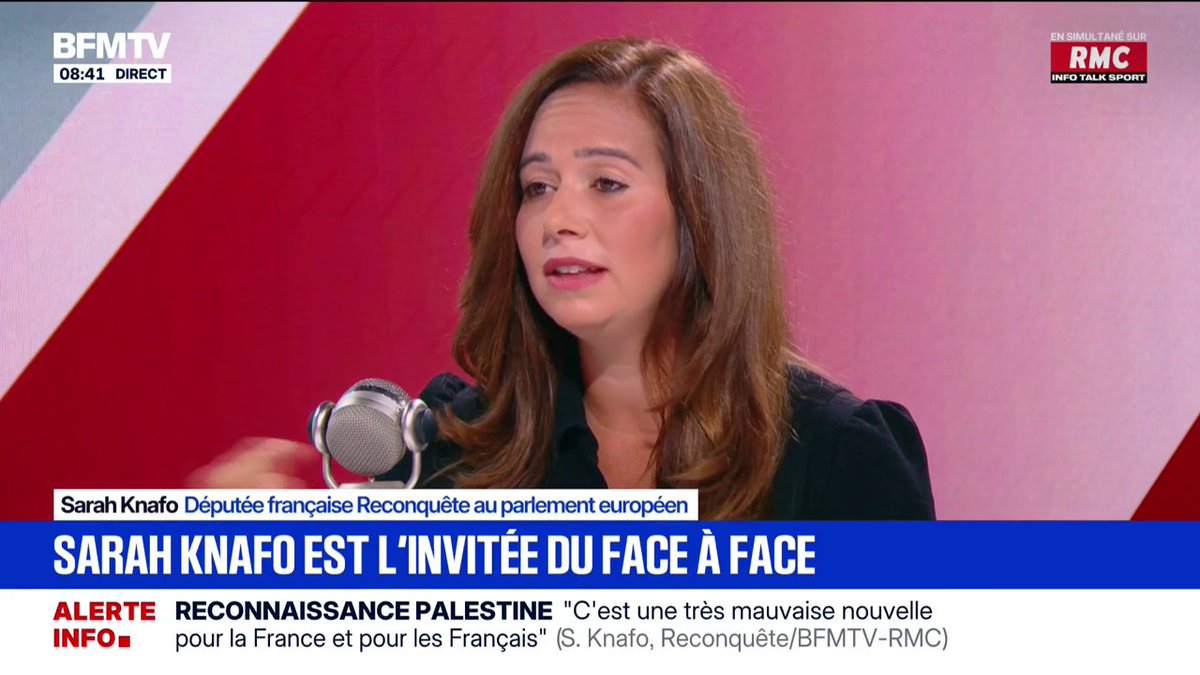 Mort de Charlie Kirk: "C'est un martyr de la liberté d'expression", déclare Sarah Knafo, députée européenne Reconquête