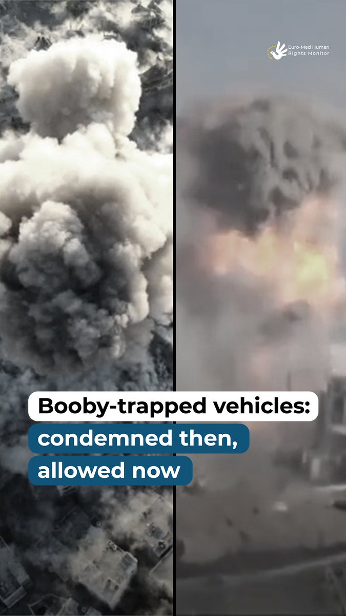What the world once called terrorism under ISIS is now tolerated under Israel: booby-trapped vehicles used to devastate #Gaza, reflecting glaring international double standards