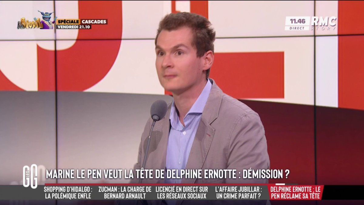 ⌛️ Marine Le Pen demande le départ de la patronne de France Télévisions. Ernotte démission ? 🗣️ Jean-Loup Bonnamy : "Madame Ernotte a quand même dit : 'il y a trop d'hommes blancs de plus de 50 ans à la télé'. C'est renvoyer les gens à leur identité. C'est d'extrême droite." #GGRMC