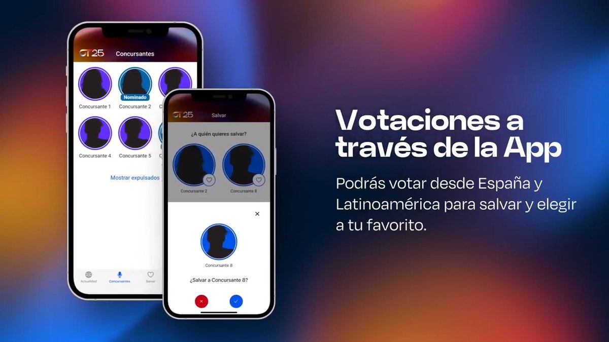 🤩 ¿Estáis votando a vuestro FAVORITO en la APP de #OT2025? ☝️🏻 Si todavía no la tenéis, conseguidla GRATIS aquí 👉🏻 ✨