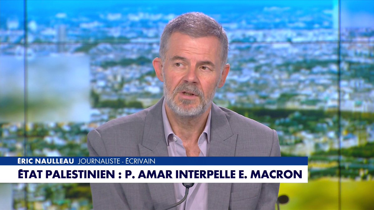 Eric Naulleau sur le choix d'Emmanuel Macron de reconnaître un Etat palestinien : «Ce qu'on va faire ce soir, c'est une sorte de validation des actes monstrueux qui ont été perpétrés le 7 octobre», dans #MidiNews