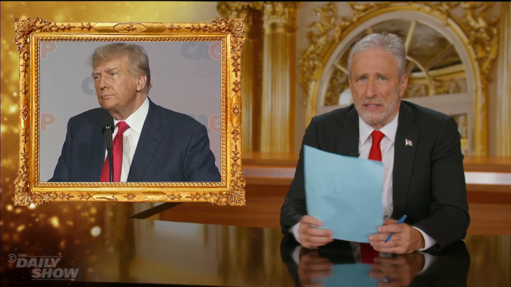 Some might say the Trump administration's concerns about free speech are a cynical ploy, but not Jon Stewart. He would never say that.