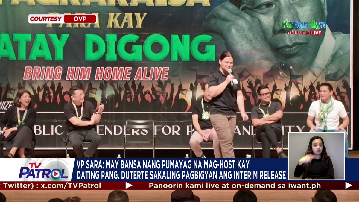 Inanunsiyo ni Vice President Sara Duterte na may bansa nang handang mag-host kay dating pangulong Rodrigo Duterte sakaling pagbigyan ang hiling na interim release sa ICC. #DuterteinICC