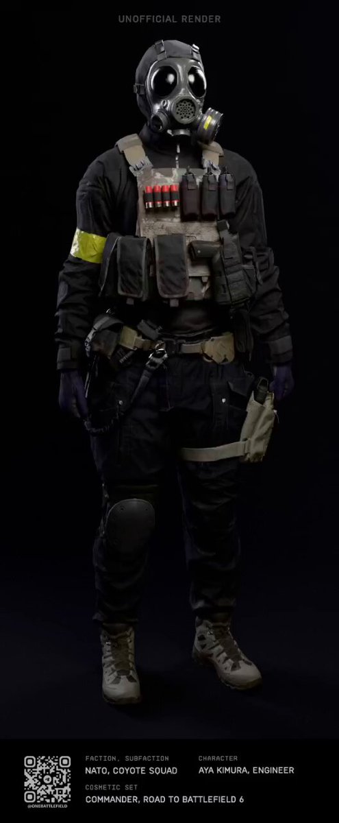 The final version of the Road to Battlefield 6 event character cosmetics - Kimura, Engineer (tier 49) - Murdock, support (tier 60)