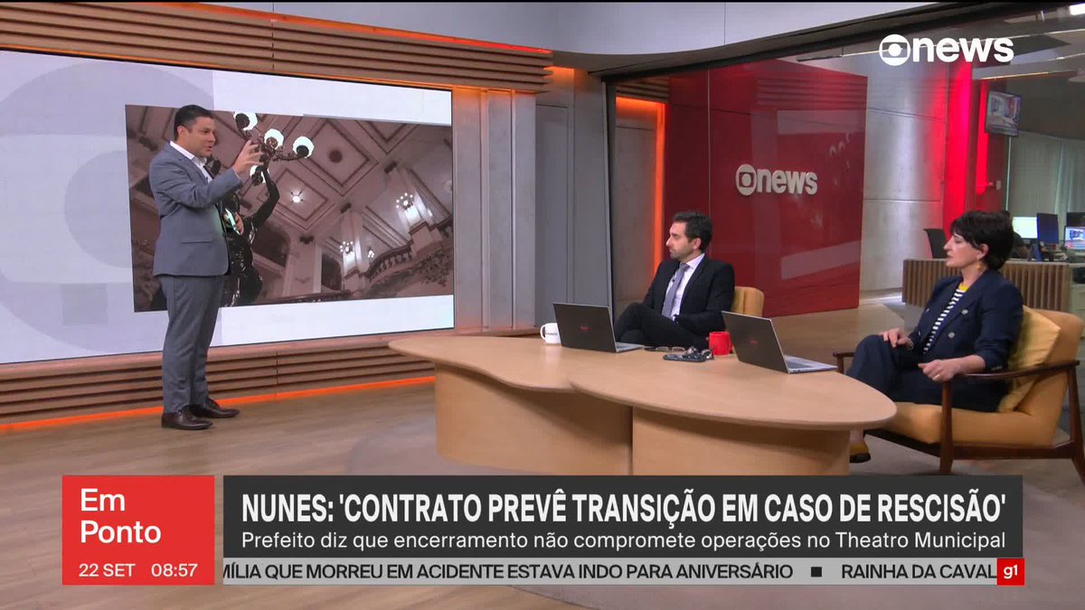 O prefeito de São Paulo, Ricardo Nunes, encerrou o contrato com a gestora do Theatro Municipal, depois de a empresa se recusar a demitir um funcionário que criticou Charlie Kirk. #GloboNewsEmPonto ➡️ Assista à #GloboNews: