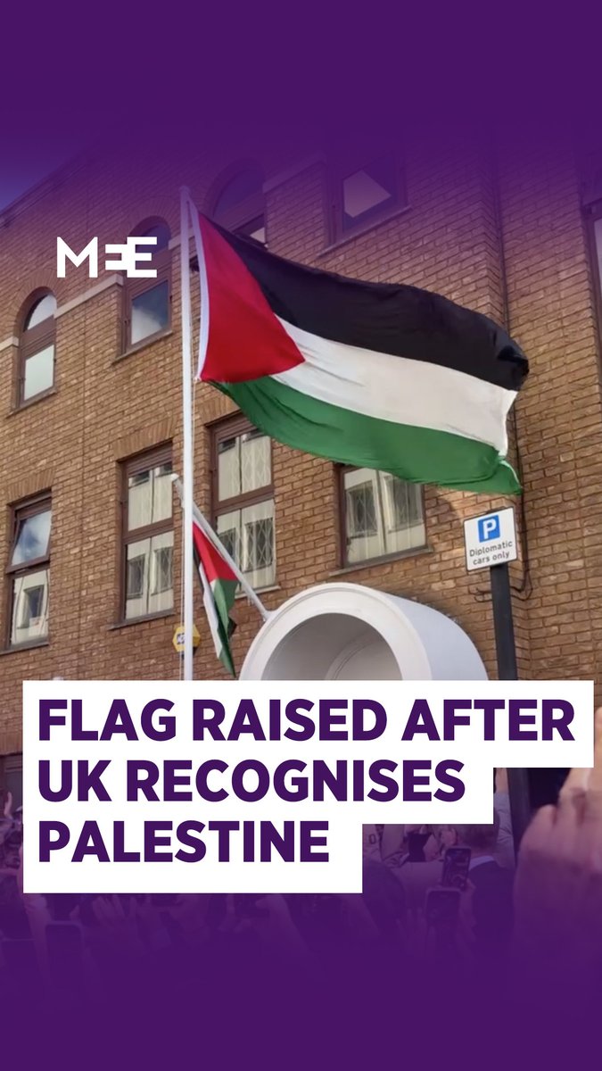 “We raise it as a pledge that Palestine will live.” The Palestinian embassy in London raised the Palestinian flag on Monday, a day after Prime Minister Keir Starmer announced the UK’s recognition of a Palestinian state, alongside Australia and Canada.