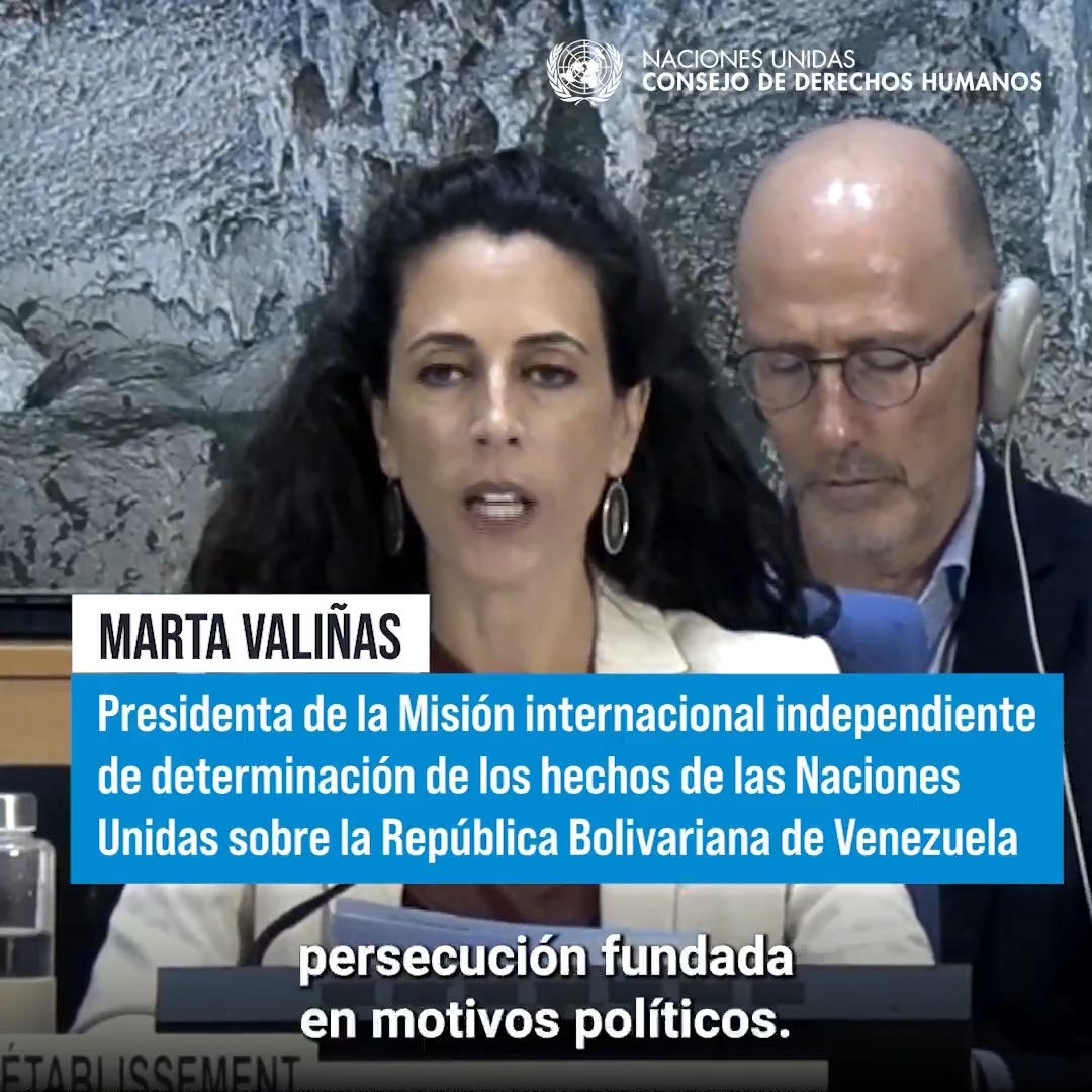#Venezuela | La persecución por motivos políticos, incluyendo contra quienes defienden los derechos humanos, ha continuado en 2025, ha afirmado la Misión Internacional Independiente de Determinación de los Hechos ante el Consejo de Derechos Humanos de la Naciones Unidas. #HRC60