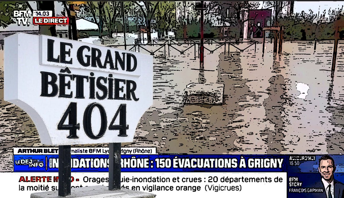 😂😂😂 GAG VIDÉO 404 : 🇫🇷 France : En direct sur BFMTV, le 17 octobre 2024, un journaliste signale très sérieusement… qu’un bloc de béton flotte dans la rivière après des inondations. Oui oui, du béton. Flottant. Pas de panique, c’est sûrement du béton allégé par l’analyse. 🤯🧱🌊 Après le béton flottant, bientôt le vaccin qui arrête la pluie ? 💉🌧️ #BFMTV #FakeNews