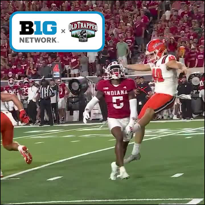 Ponds, D'Angelo Ponds 🤩 The Indiana Football star's smooth blocked punt 👉 scoop-and-score is our Week 4 𝙋𝙡𝙖𝙮 𝙤𝙛 𝙩𝙝𝙚 𝙒𝙚𝙚𝙠. 📍 Old Trapper Beef Jerky