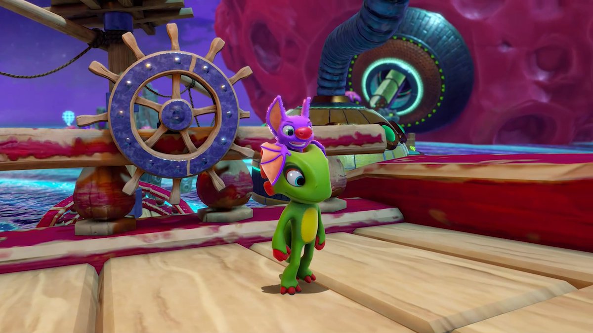 Not a fan of Laylee’s new furry look? Don’t worry, the Fur-ious tonic brings back her classic furless style! 🦇 (We think she looks great either way ❤️) This is just 1 of over 30 tonics waiting for you in Yooka-Replaylee, out October 9th!