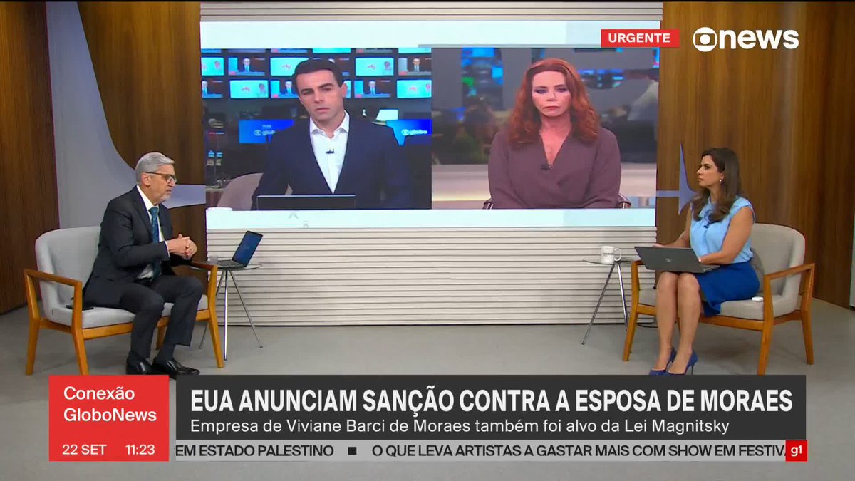 Valdo: anúncio do governo americano de sancionar a esposa de Alexandre de Moraes com a Lei Magnitsky, exatamente no momento em que o presidente Lula está nos EUA, causa um maior constrangimento. A turma da Globo que deve está constrangida.
