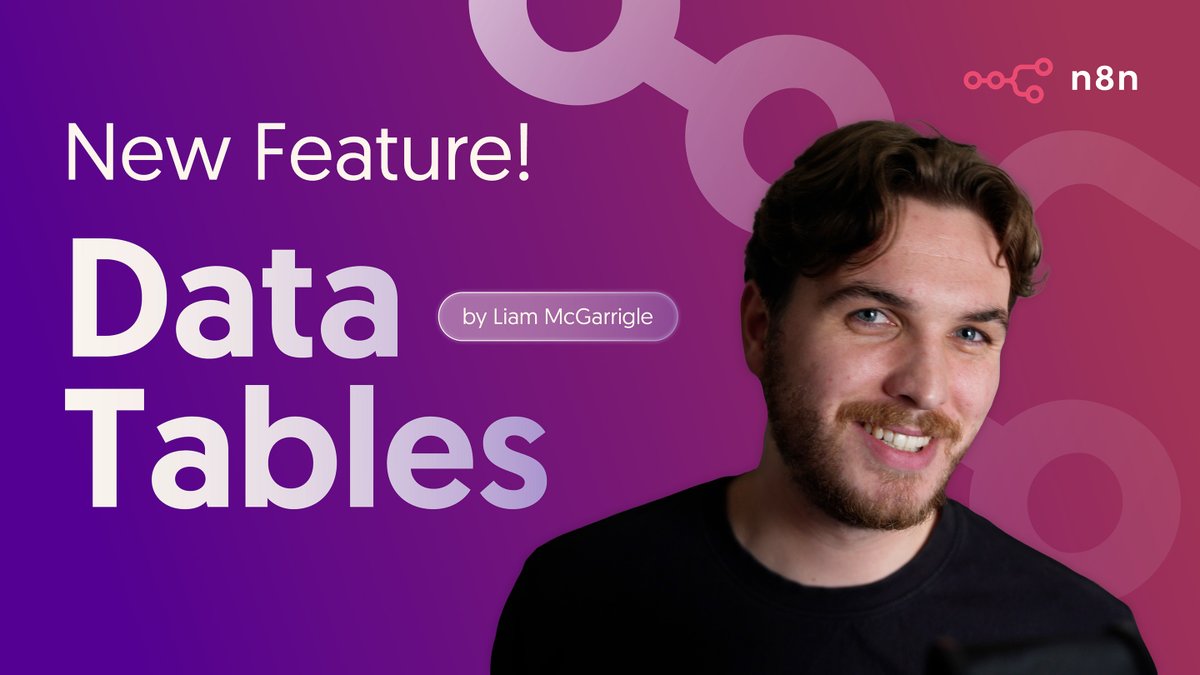 📊 Data tables are here! Native storage for your workflows without external databases or credentials. Track state between runs, store session data, or stage intermediate results. Available now on all plans in pre-release v1.113.0. 👉🏻Check it out now and read more about it in the docs here: