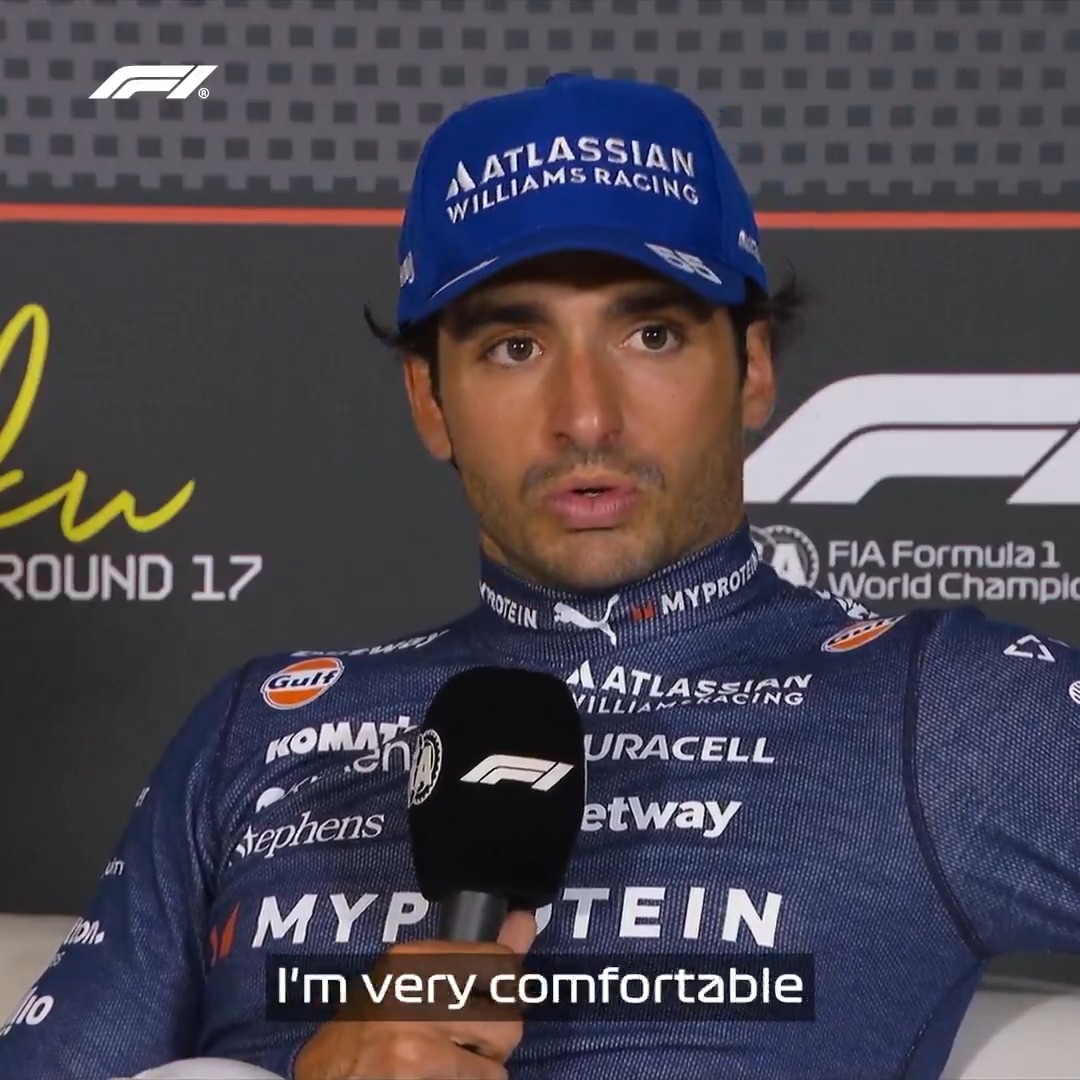 "This one means even more" 🫶 Carlos Sainz is proud he now has a "really sweet" result at Williams after his Baku podium 🗣️ #F1 #AzerbaijanGP