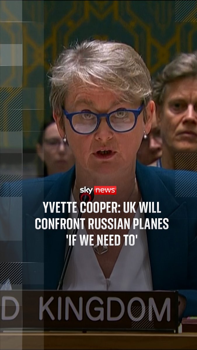 Foreign Secretary Yvette Cooper sent a stark warning directly to Putin when addressing the incursion into NATO airspace, stating: "To President Putin, I say your reckless actions risk a direct armed confrontation between NATO and Russia." 🔗 Read more: