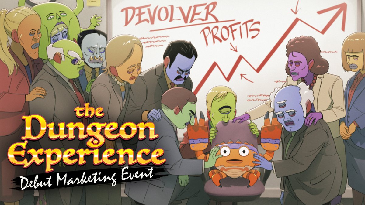 Announcing The Dungeon Experience - a comedic first-person adventure about a mudcrab chasing his dream of helping you achieve Financial Freedom! The crab is a very savvy marketer so watch the video and then play the demo on Steam! 💰🦀💰
