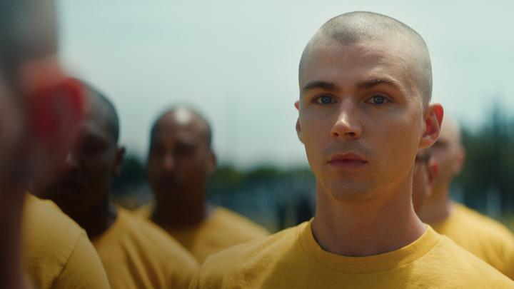 Miles Heizer stars in the new series BOOTS. Marching onto Netflix October 9. A closeted teen and his straight best friend try to tough it out as a pair of US Marine Corps recruits in the 1990s.