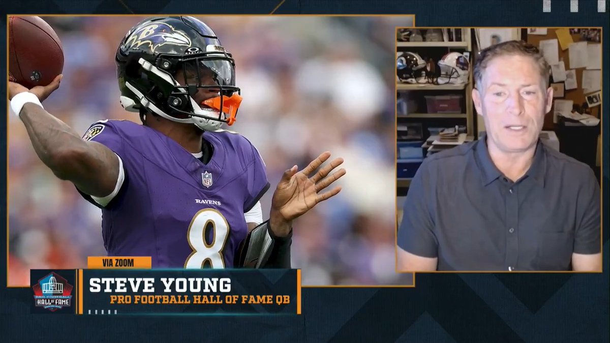 "I think Lamar can be the greatest player of all-time." – Steve Young on Lamar Jackson and the #Ravens.