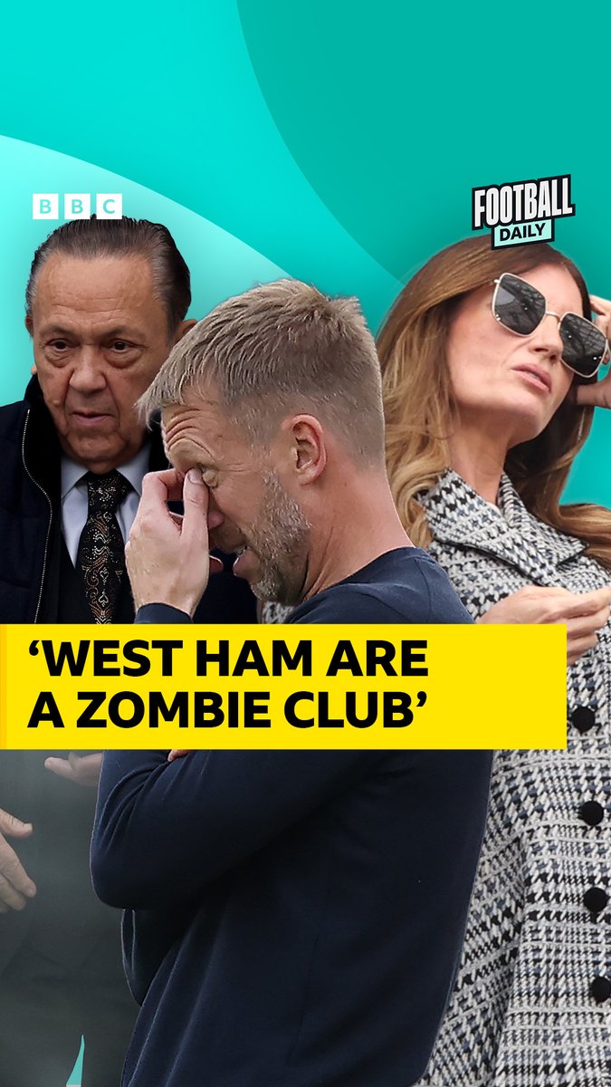 "West Ham are a zombie football club." 🧟 Luke Edwards says pressure on the board could spell the end for 'unpopular' Graham Potter ⚒️ #BBCFootball #WHUFC