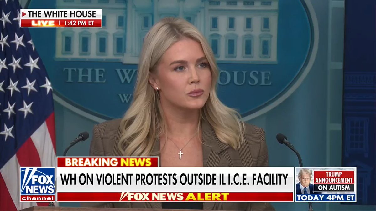 REPORTER: "Would the president like to see Congress pass a national holiday honoring Charlie Kirk annually?" KAROLINE LEAVITT: "That's an interesting question, I'm sure he wouldn't oppose such a thing."