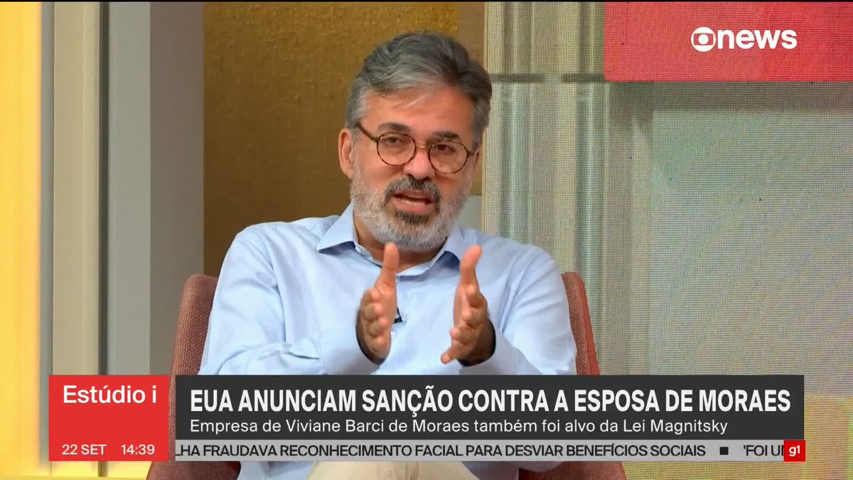 O comentarista Marcelo Lins avalia que não há nenhum sentido as sanções aplicadas pelos EUA à esposa do ministro Alexandre de Moraes. #Estúdioi ➡ Assista à #GloboNews: