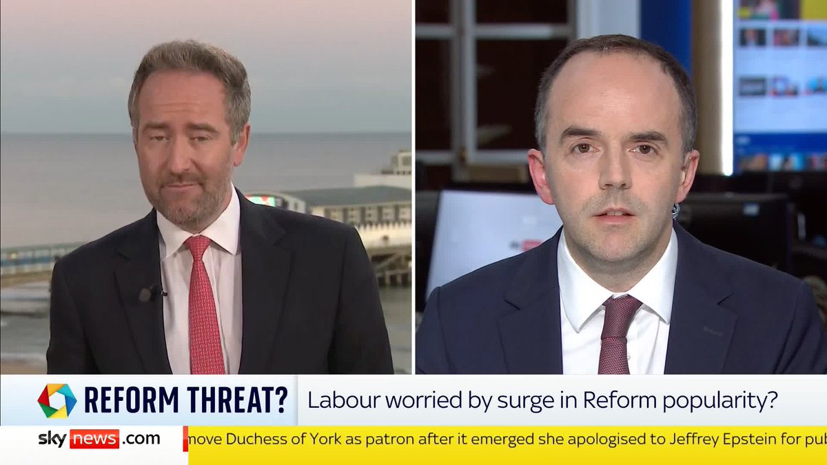 🗣️ “The ideas that Reform have come up with today fell apart within a few minutes”. Chief Secretary to the Treasury James Murray speaks to Sky's Darren McCaffrey as Reform UK surge in popularity. 👇🏼 📺 Sky 501, Virgin 602, Freeview 233 and YouTube