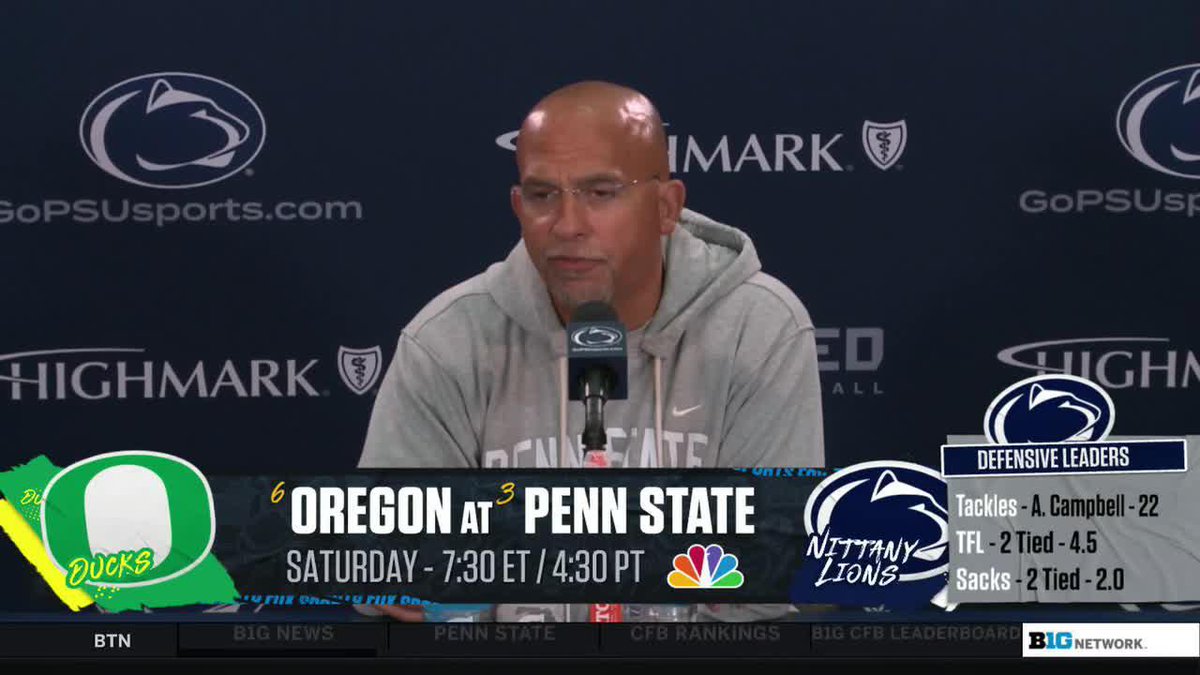 "I'm expecting this to be an environment like no one has ever seen." 🔊 James Franklin is no stranger to White Outs, and he's challenging Penn State Football fans to bring the noise at all times Saturday night.
