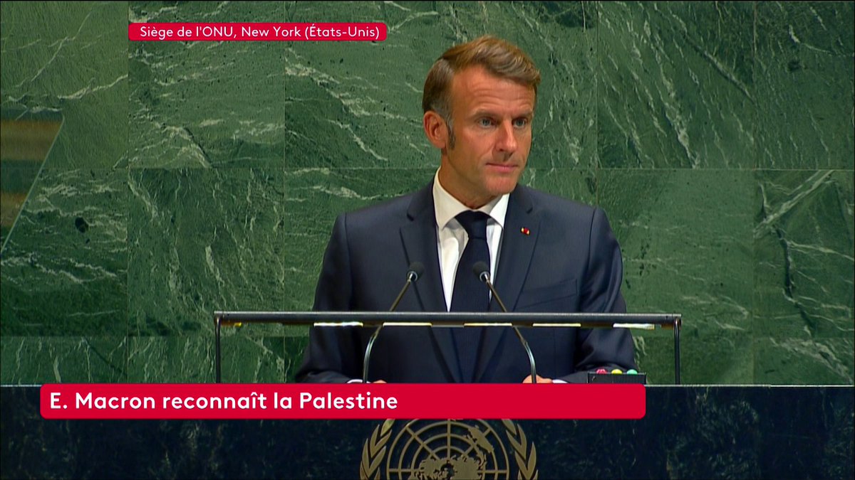 🔴 DIRECT - "Nous sommes là car le temps est venu de libérer les 48 otages détenus par le Hamas, Le temps est venu d'arrêter la guerre, les bombardements à Gaza, les massacres et les populations en fuite". Emmanuel Macron débute son discours à la tribune de l'ONU. #Palestine