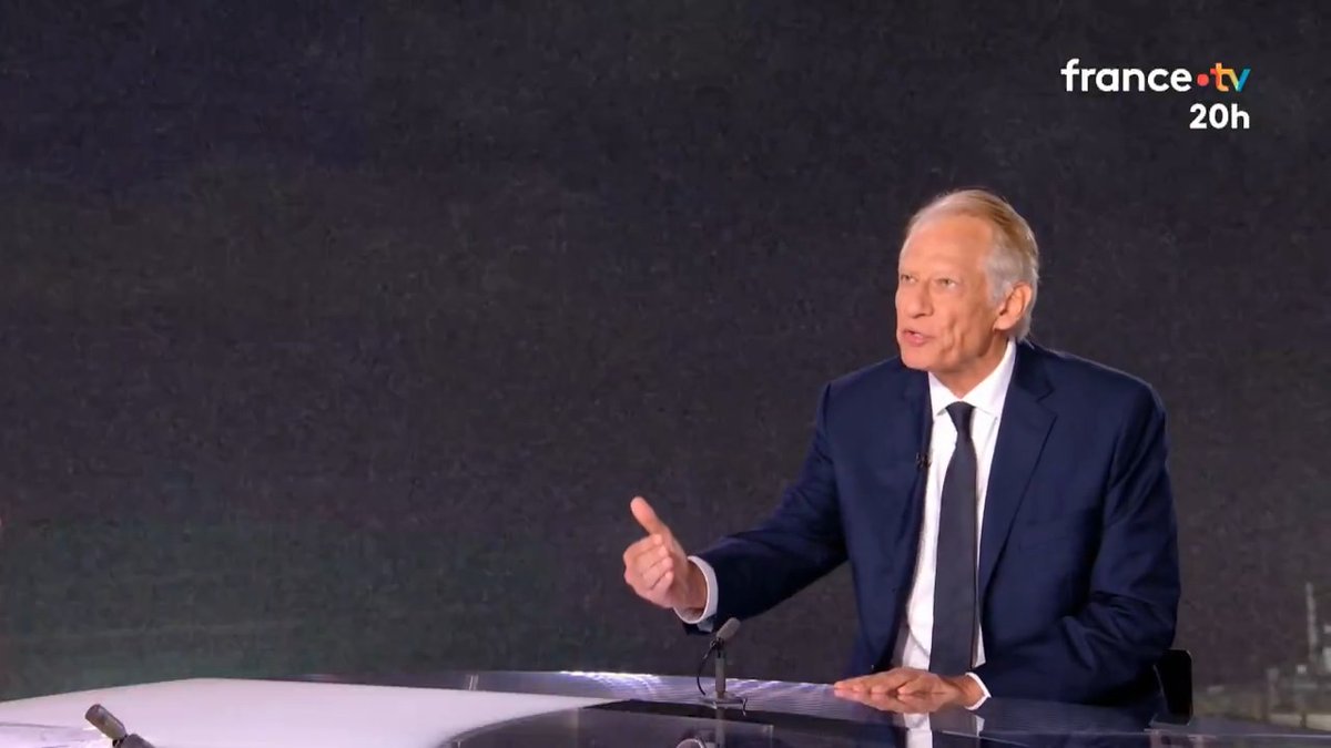 🔴🗣️ Dominique de Villepin : "Tous les responsables publics ont une responsabilité dans ce qu'il se passe aujourd'hui [à Gaza]. Nous avons des outils pour faire pression sur le gouvernement israélien". #JT20h